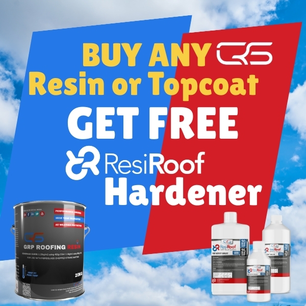 free catalyst with roofing resin & topcoat